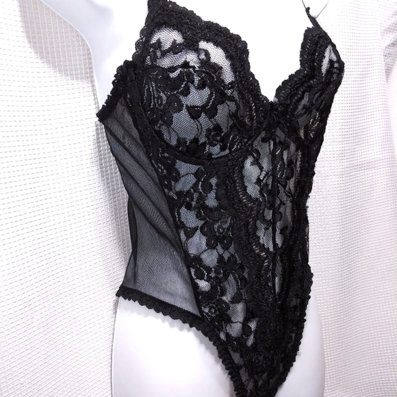 SEXY black lace Teddy negligee - Picture 2 of 8
